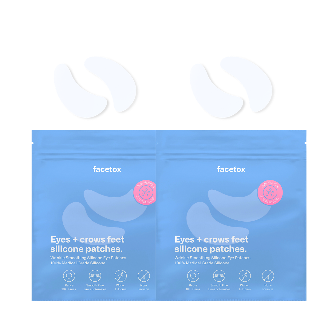 Facetox Eyes + Crows Feet Silicone Wrinkle Patches (2 PACK)