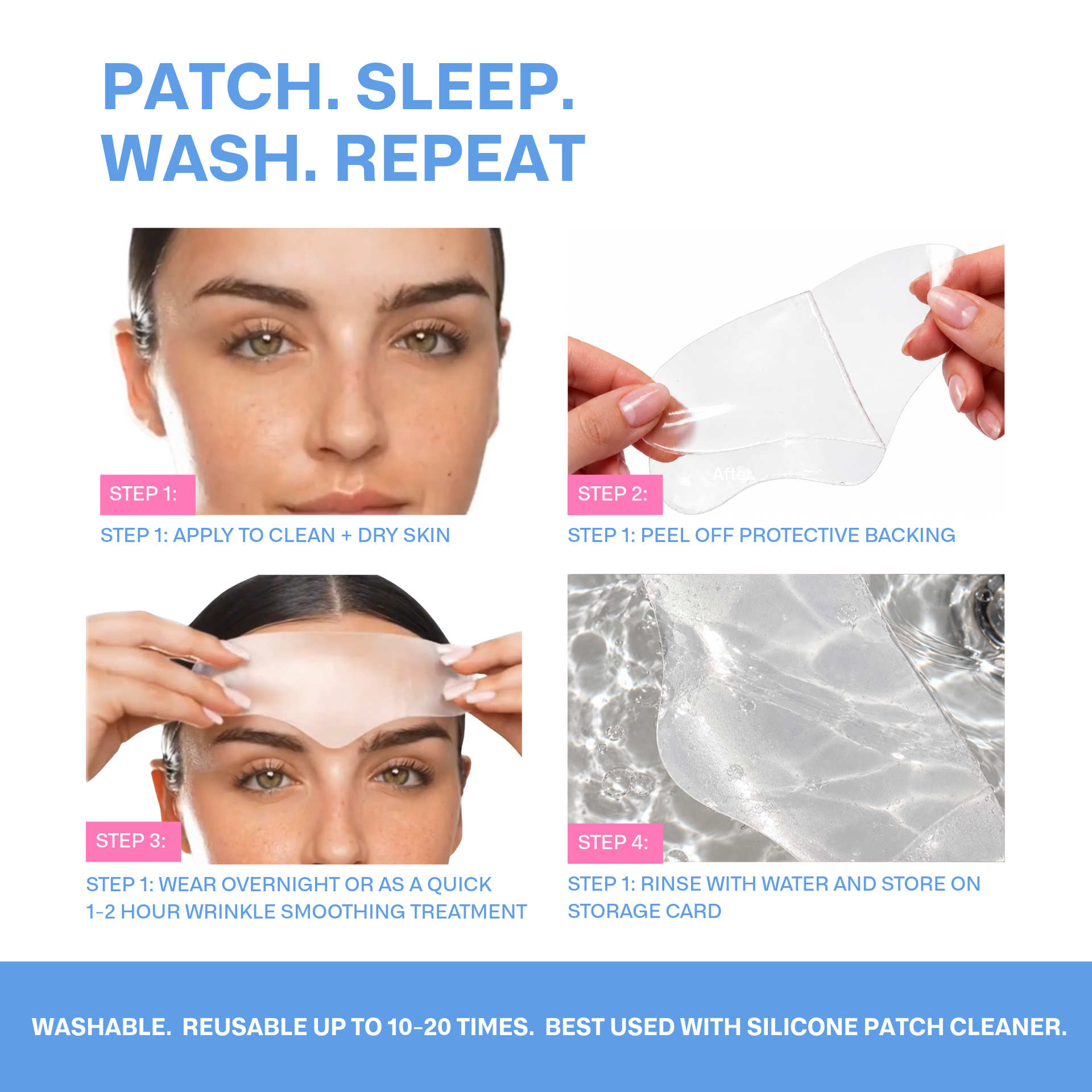 Facetox Forehead + Frown Lines Silicone Wrinkle Patch